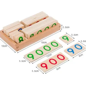 Best Montessori Wooden Number Cards 1-9000 - Mathematics toys