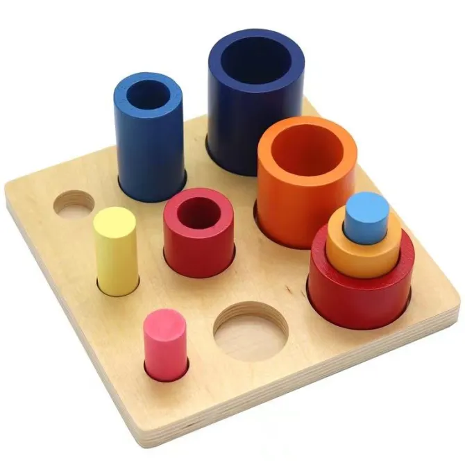 best_wooden_montessori_th_4.webp Best Wooden Montessori Three Cylindrical Ladder - Fine motor skills toys