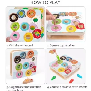 Catch The Bug Wooden Magnetic Game- Fine motor skills toys