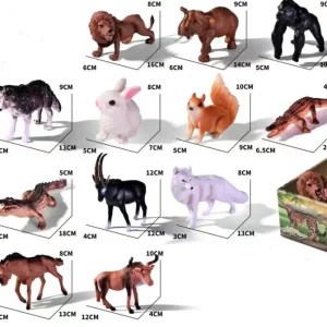 Jungle Animals Set of 12 - Imaginative Play Toys