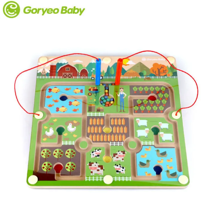 korean_goryeo_baby_magnet_0.webp Korean Goryeo Baby Magnetic Board Farm Maze - Fine Motor Toys For Children