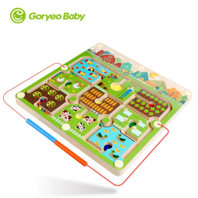 korean_goryeo_baby_magnet_2.webp Korean Goryeo Baby Magnetic Board Farm Maze - Fine Motor Toys For Children