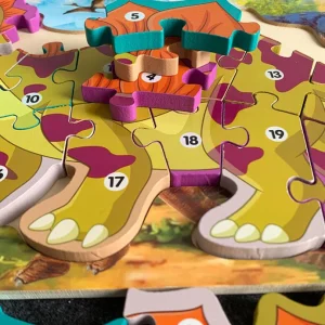 Large 3D Dinosaur Wooden Puzzle - Best alphabet learning toysoys
