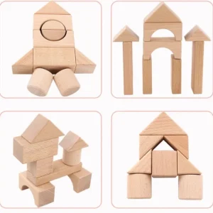 Log Blocks with Wooden Box - Open ended wooden toys