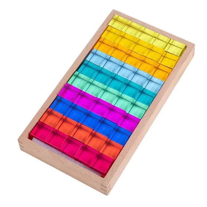 lucite_block_cube_with_wo_10.webp Lucite Block Cube with Wooden Houses Set- Open Ended Toys