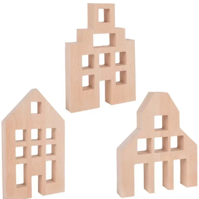 lucite_block_cube_with_wo_5.webp Lucite Block Cube with Wooden Houses Set- Open Ended Toys