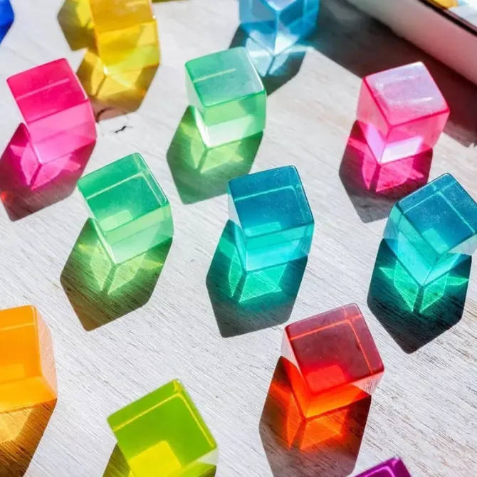 lucite_block_cube_with_wo_7.webp Lucite Block Cube with Wooden Houses Set- Open Ended Toys