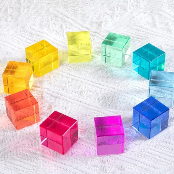 lucite_block_cube_with_wo_9.webp Lucite Block Cube with Wooden Houses Set- Open Ended Toys