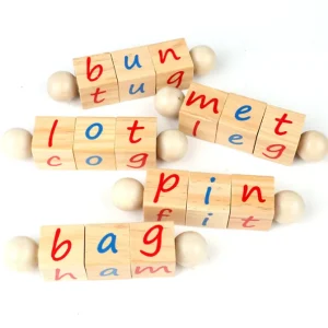 Montessori CVC words Reading Block and Cards Set - Montessori Educational Toys