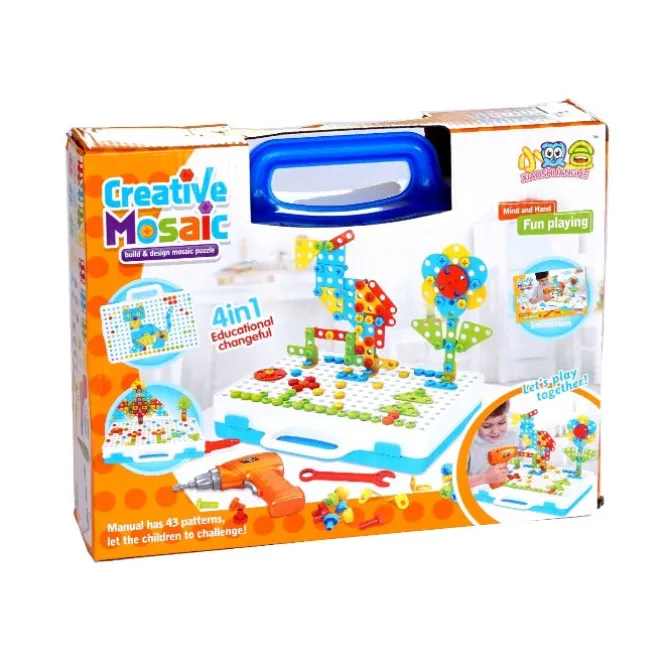 pcs_creative_mosaic_elect_2.webp 237PCS Creative Mosaic Electronic Kit with Electronic Drill - Fine motor skills toys