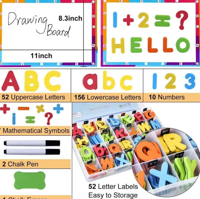 pcs_magnetic_letters_and_1.webp 225 PCS Magnetic Letters and Numbers Box Set - Best Montessori Toys