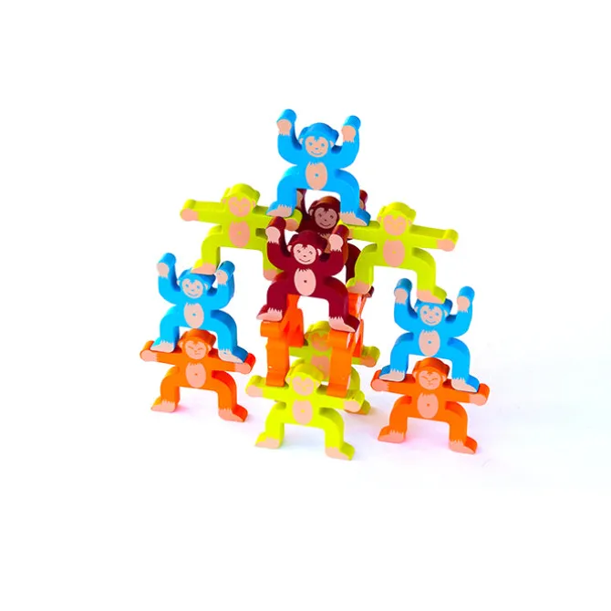 pcs_wooden_stacking_toys__0.webp 16pcs Wooden Stacking Toys Rainbow Monkey Balance Game- Fine motor skills toys