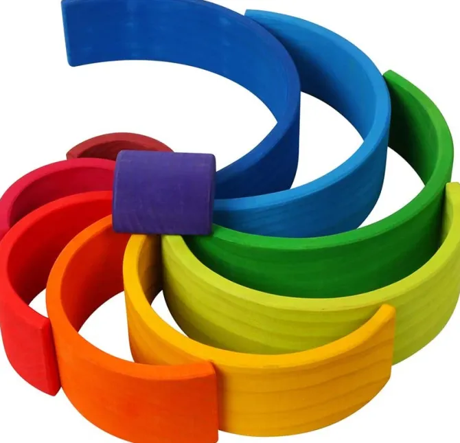 piece_rainbow_wooden_sta_3.webp 10 Piece Rainbow Wooden Stacking Toy Sunset- Open ended wooden toys