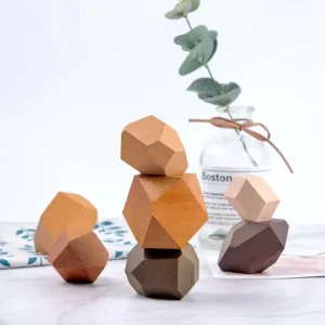 12 Pieces Jumbo Wooden Nature Balance Blocks- Open ended wooden toys