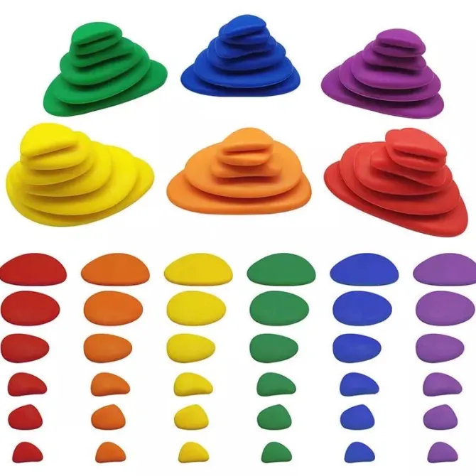 rainbow_pebbles_activity__2.webp Rainbow Pebbles activity set with Cards - Open Ended Play Toys