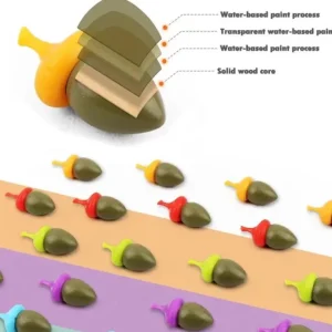 Squirrel Picking Acorn Wooden Board Game- Fine motor skills toys