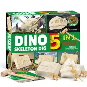 STEM Kids Dig Kit Pirate Treasure Dig / DINO Skeleton Dig 5 in 1- Fine motor skills toys