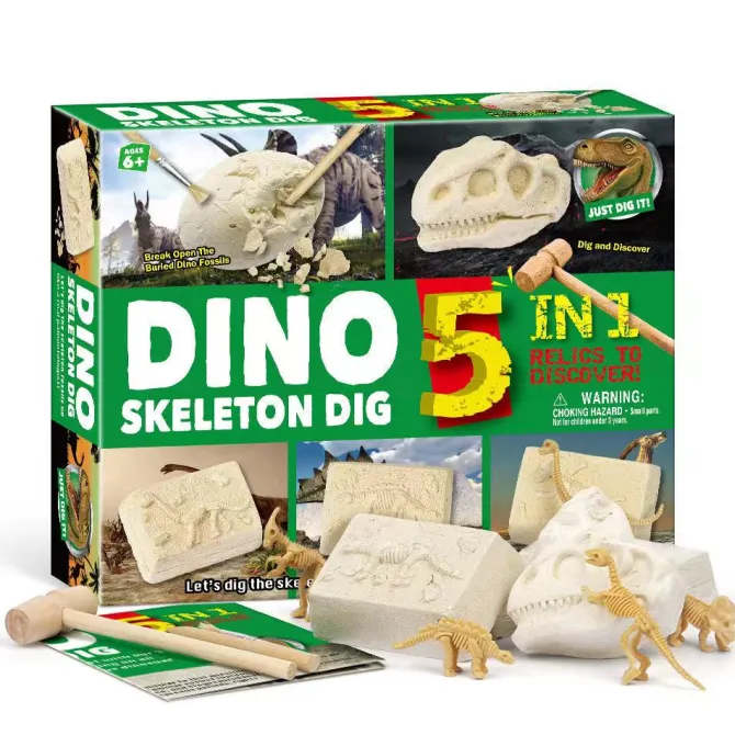 stem_kids_dig_kit_pirate__3.webp STEM Kids Dig Kit Pirate Treasure Dig / DINO Skeleton Dig 5 in 1- Fine motor skills toys