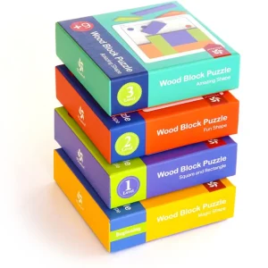 Wood Block Logical Puzzle Level 0-3-Mathematics toys