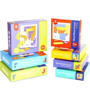 Wood Block Logical Puzzle Level 0-3-Mathematics toys