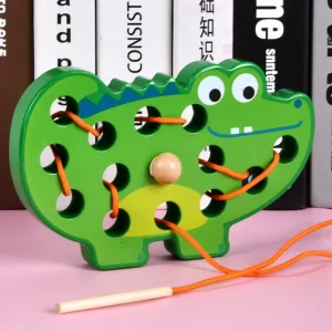 Wooden Animal Threading Rope Game - Fine Motor Skills Toys