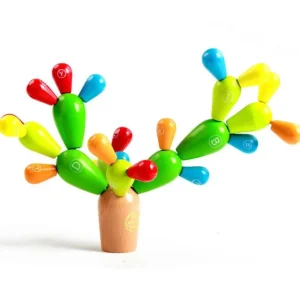 Wooden Aphabet Cactus - Fine motor skills toys