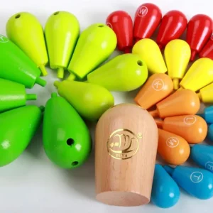 Wooden Aphabet Cactus - Fine motor skills toys