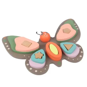 Wooden Butterfly Shape Matching- Fine motor skills toys