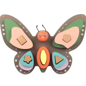 Wooden Butterfly Shape Matching- Fine motor skills toys