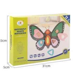 Wooden Butterfly Shape Matching- Fine motor skills toys