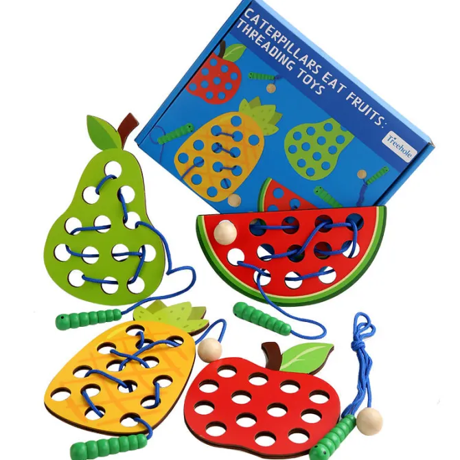 wooden_caterpillars_eat_f_0.webp Wooden Caterpillars Eat Fruits Threading Toys - Best Fine Motor Skills Toys