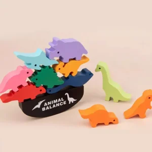 Wooden Dinosaur Balance- Fine motor skills toys