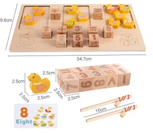 Wooden Duck Counting Game - Mathematics Educational Toys