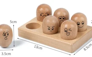 Wooden Emoji Egg - Open Ended Toys