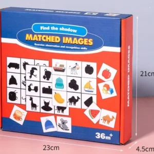 Wooden Find the Shadow Matched Images Game - Mathematics toys