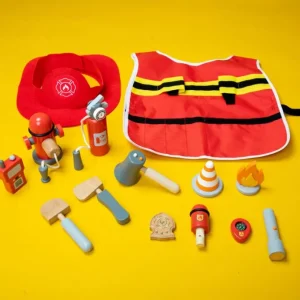 Wooden Fire Fight Play Set - Open Ended Play Toys