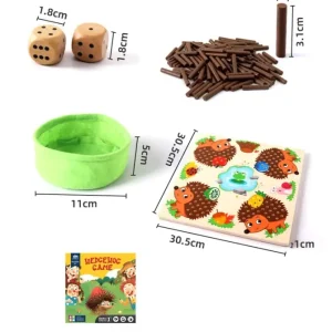 Wooden Hedgehog Game - Fine Motor Skills Toys