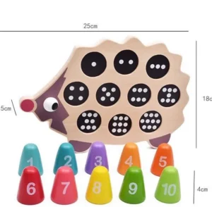 Wooden Hedgehog Number Learning - Mathematics toys