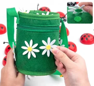 Wooden Ladybug Counting Game with Bag- Mathematics toys