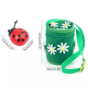 Wooden Ladybug Counting Game with Bag- Mathematics toys