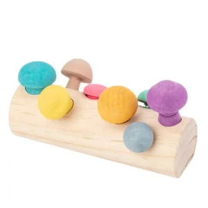 Wooden Mushroom Game- Fine motor skills toys