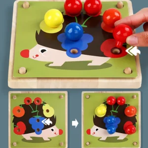 Wooden Mushroom Nails-Fine motor skills toys