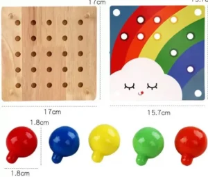 Wooden Mushroom Nails-Fine motor skills toys