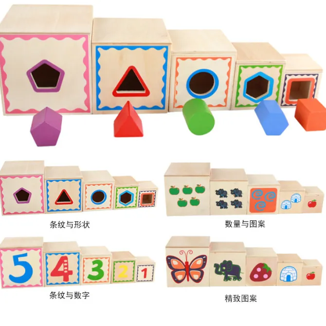 wooden_nesting__stacking__5.webp Wooden Nesting & Stacking Cubes Set of 5-Fine motor skills toys
