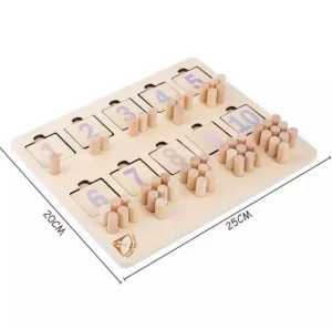 Wooden Number & Peg Matching Board-Mathematics toys