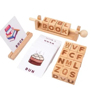 Wooden Number matching / Word Pair Learning Mathematics toys Open ended wooden toys