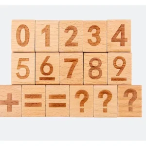 Wooden Number matching / Word Pair Learning Mathematics toys Open ended wooden toys