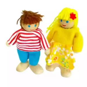 Wooden Role-Play Doll Family- Open ended wooden toys