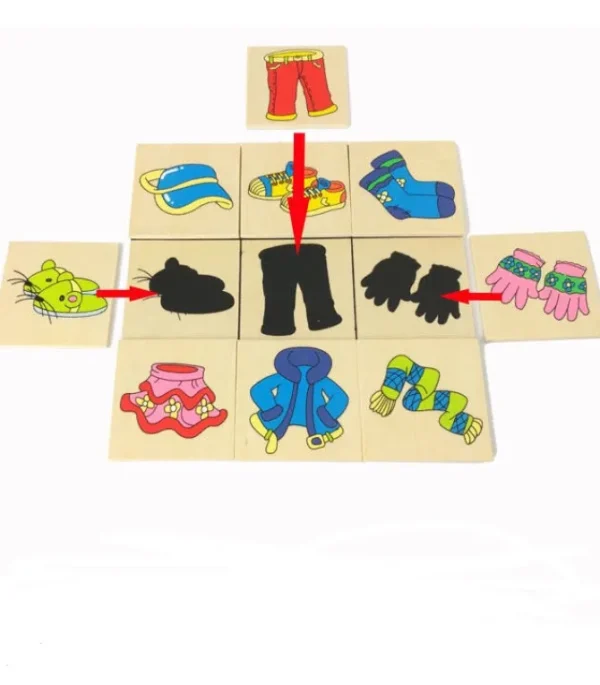 Wooden Shadow Matching Game-Mathematics toys