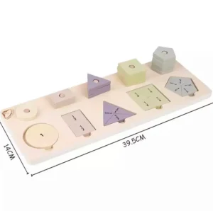 Wooden Shape Counting and Fraction Board- Mathematics toys